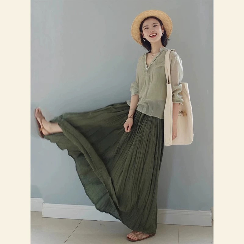 Новый комплектный возрастной костюм, юбка для перерыва на чай, французская текстура, высококачественное маленькое ароматное платье-рубашка в национальном стиле, женское летнее платье