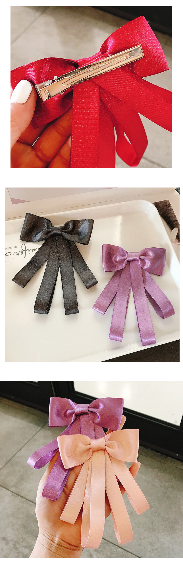 Korean Fashion Bow Tie Hairpin display picture 4