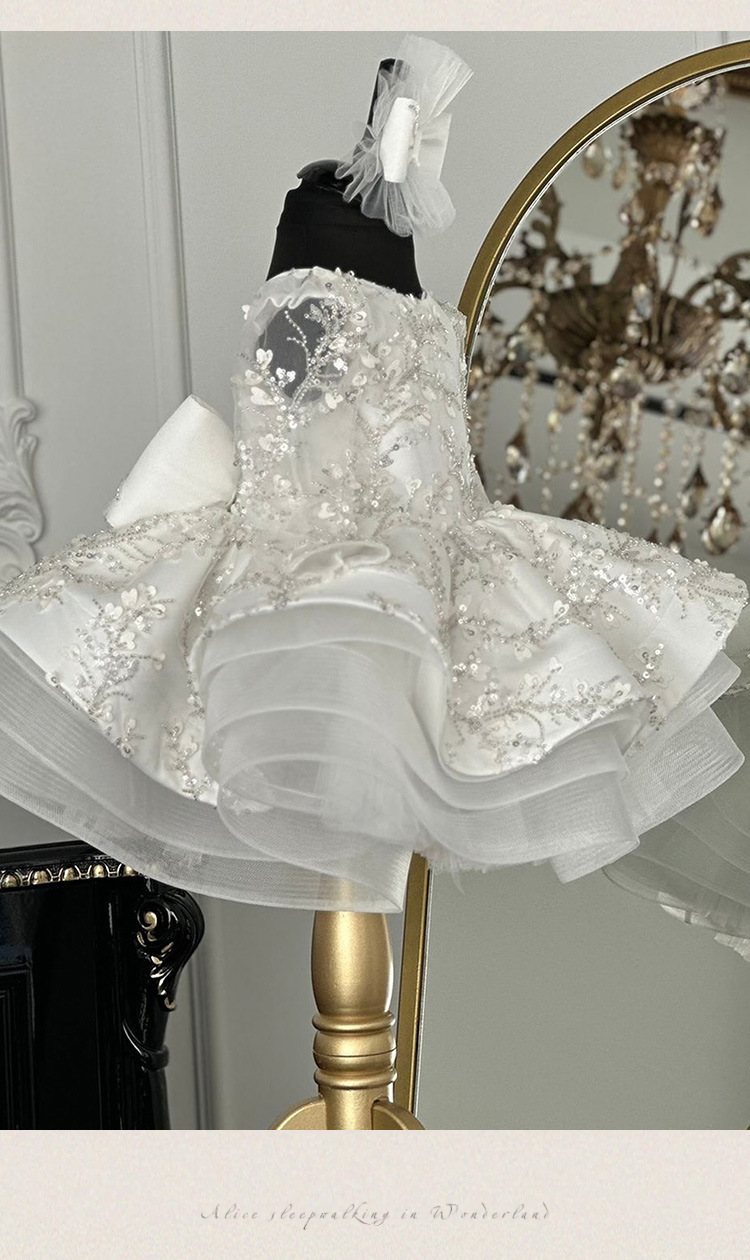 Mädchen Prinzessinnenkleid Tüll Mit Blumen Für Besondere Anlässe_voghion.com