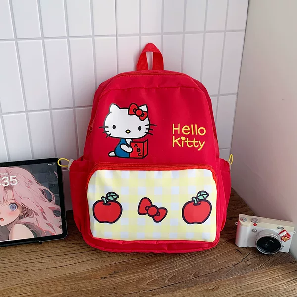 Japanese-style niche ins-style KT cat backpack, versatile student backpack with a campus vibe, high aesthetic appeal, cute for spring outings