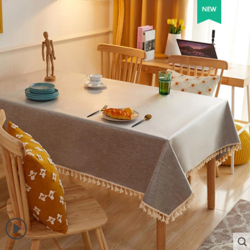 Algodón y lino impermeable a prueba de agua a prueba de aceite lujoso ambiente ligero nuevo estilo chino de color sólido bordado simple toalla de mesa de té toalla de mesa de comedor