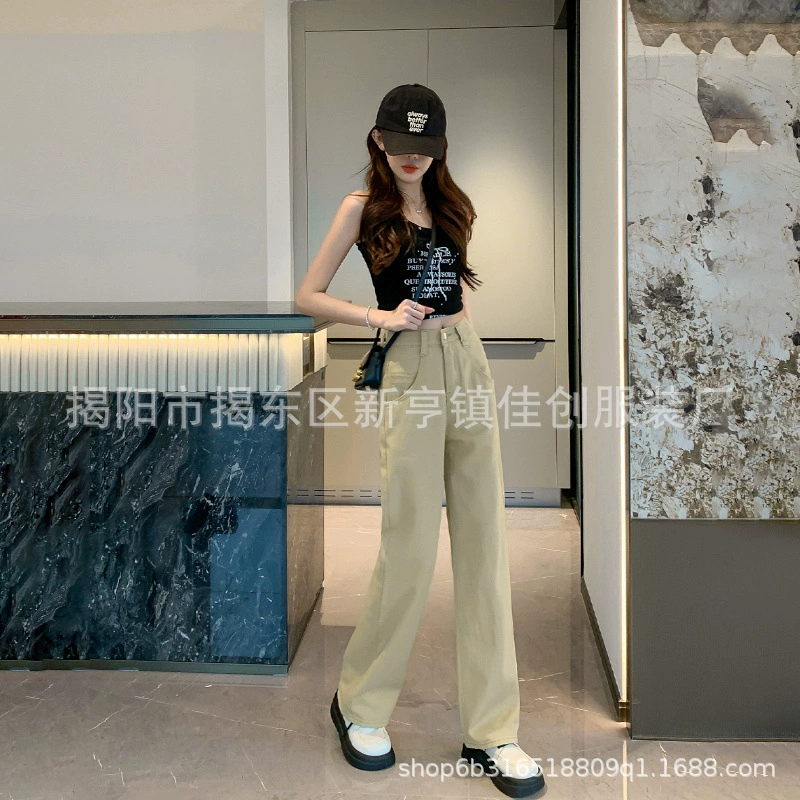 Прямые трансграничные продажи, новые однотонные повседневные брюки в американском стиле, свободные прямые широкие брюки в ленивом стиле, модные унисекс