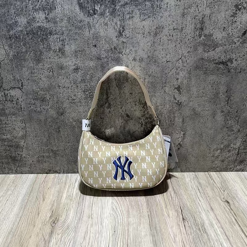 Korea MLB Underarm Bag 2025 New NY Embossed Fashion Versatile Shoulder Bag Luxury Handbag for Women - Thumbnail 7