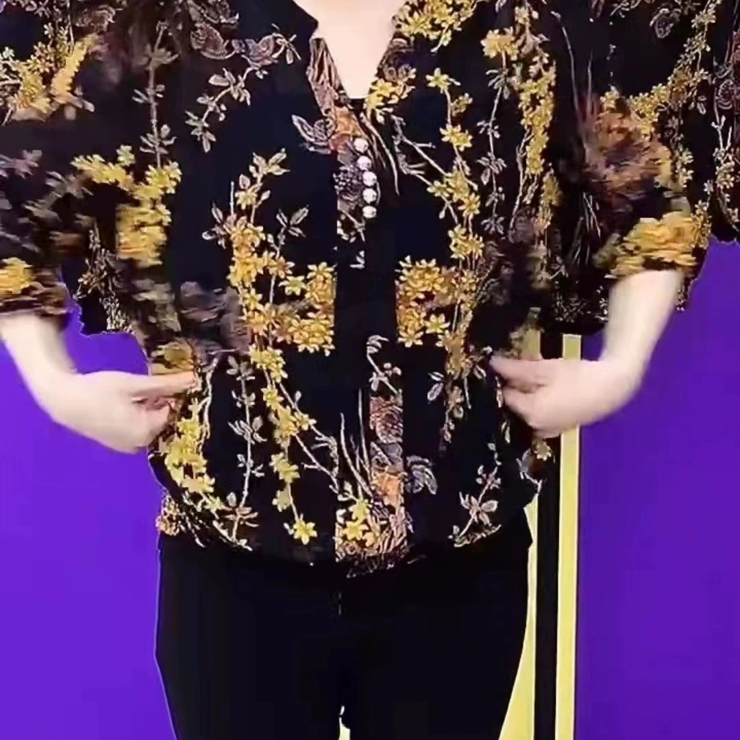 Летняя новая подходящая ко всему маленькая рубашка с длинным рукавом, шифоновая рубашка, подходящая ко всему рубашка для похудения, женская модная одежда для мамы