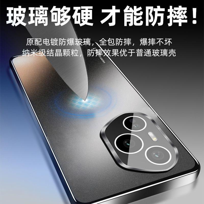 Honor 400 携帯電話ケースに適した新しい電気メッキつや消し 400pro にはレンズフィルム 300 女性用オールインクルーシブ落下防止が付属しています|undefined