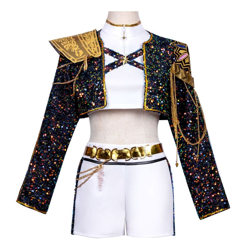 KPOP韩流猎魔女团cos服鲁米佐依米拉黑金打歌服二次元cosplay服装|undefined