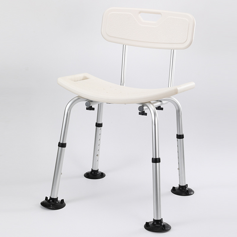 Silla de baño para ancianos Silla de ducha taburete de baño de aleación de aluminio taburete de baño antideslizante baño extraíble plegable de almacenamiento