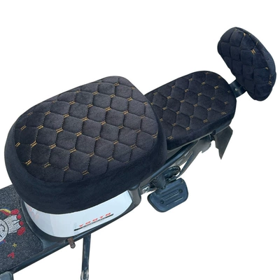 velvet thickened Yadi DQ6DS6DE8/3 Emma | Electric car cushion - black-new-national-standard-front-seat-cover-rear-seat-cover-backrest