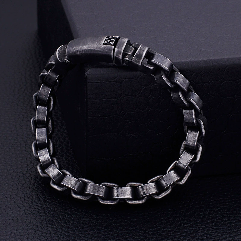 Retro fashionable accessory stainless steel, bracelet, European style, wholesale, simple and elegant design, Japanese and Korean