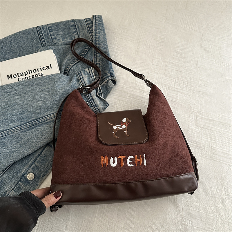 2024 nueva mochila de hombro de dibujos animados encantador bolso de brazo grande bolso de mano esmerilado bolso de mujer