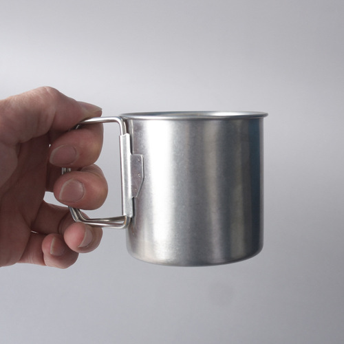 Retro 304 stainless steel water cup with handle coffee cup industrial style old mug office cup