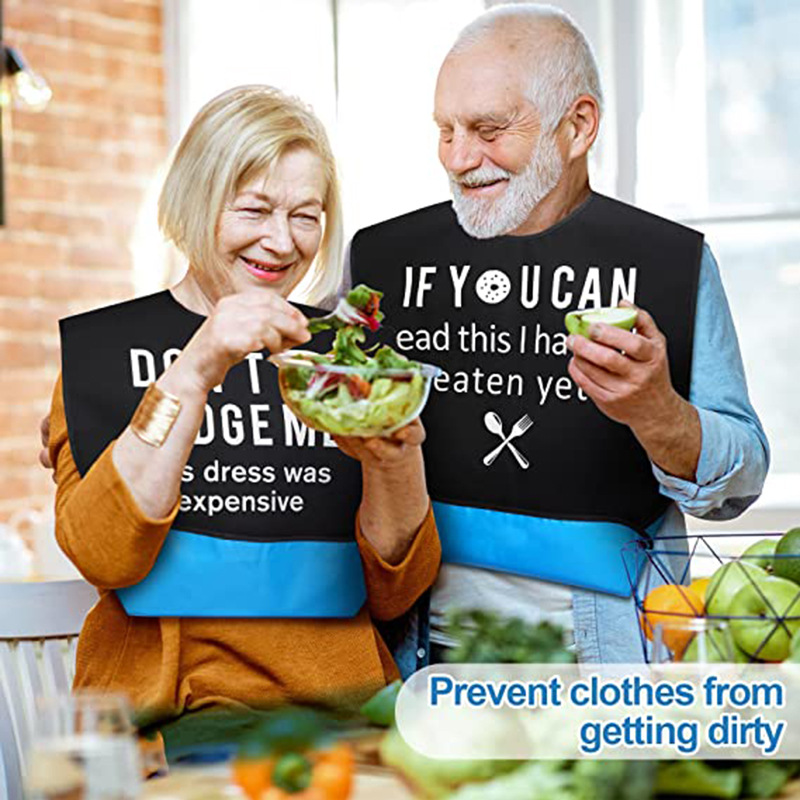 Adultos babero para los ancianos de doble capa de impresión a prueba de agua suministros de edad avanzada fabricante en stock