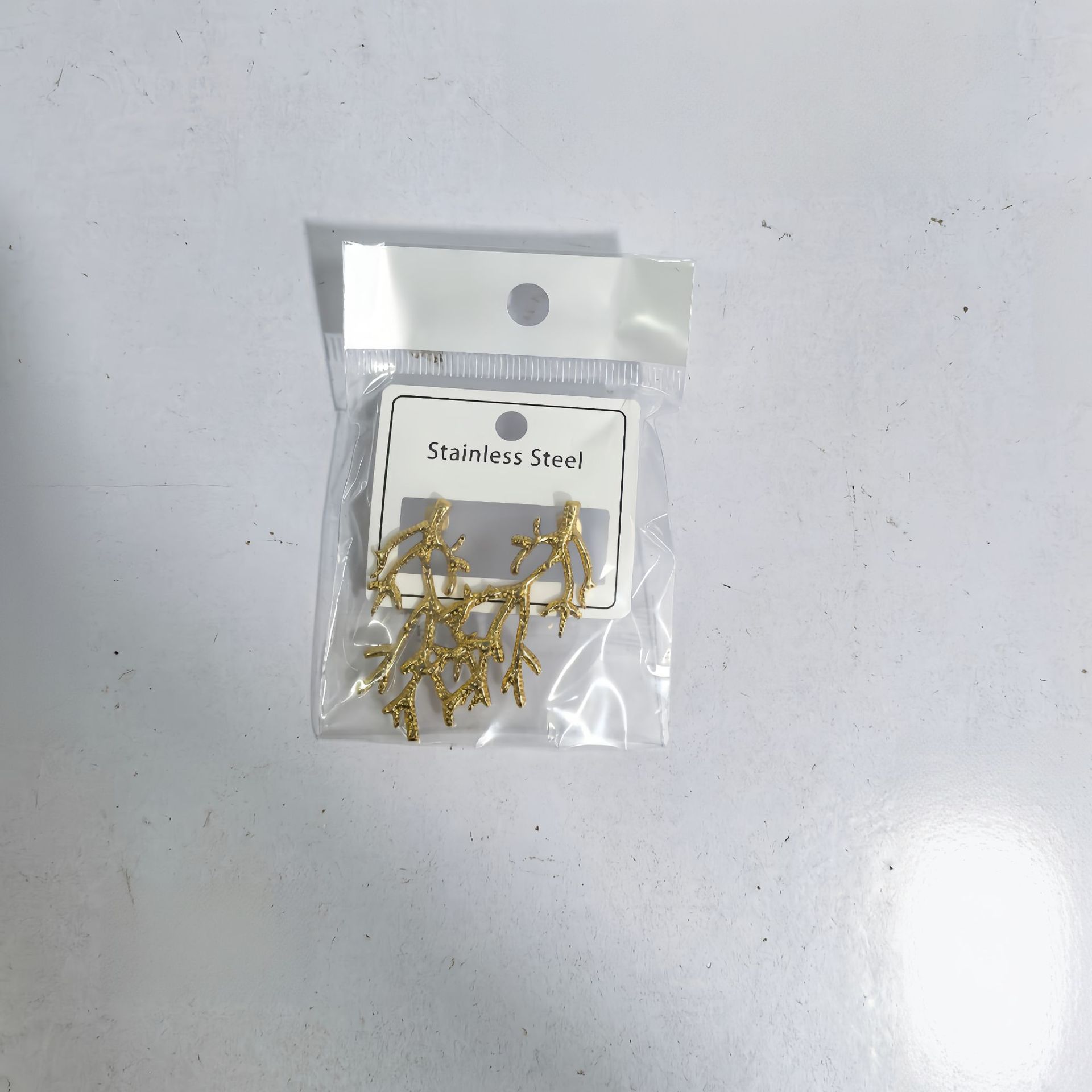 Aretes Geométricos de Corazón de Acero Inoxidable 304 Galvanizado para Mujer