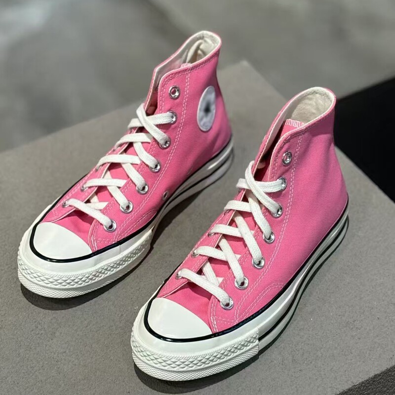 Putian Meiqi Converse New Barbie Pink 1970S Neon Pink Rose Pink Unisex High-Top Canvas Shoes 172678C Putian Meiqi Converse New Barbie Pink 1970S Neon Pink Rose Pink Unisex High-Top Canvas Shoes 172678C