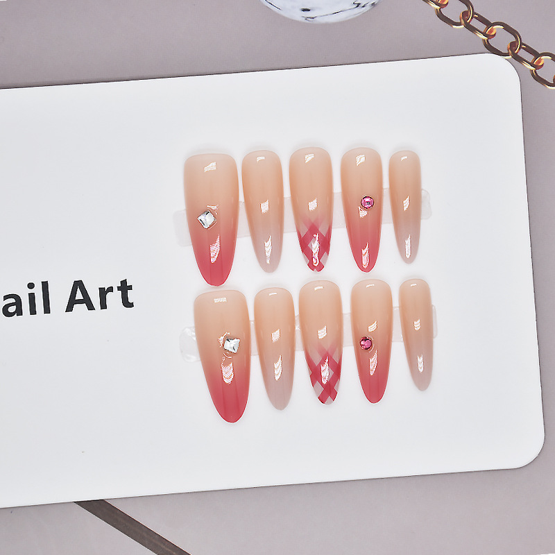 10 piezas de explosión para usar manicure, manicure rosa puro, estudiantes de manicure, almendras, uñas largas, verano nuevo