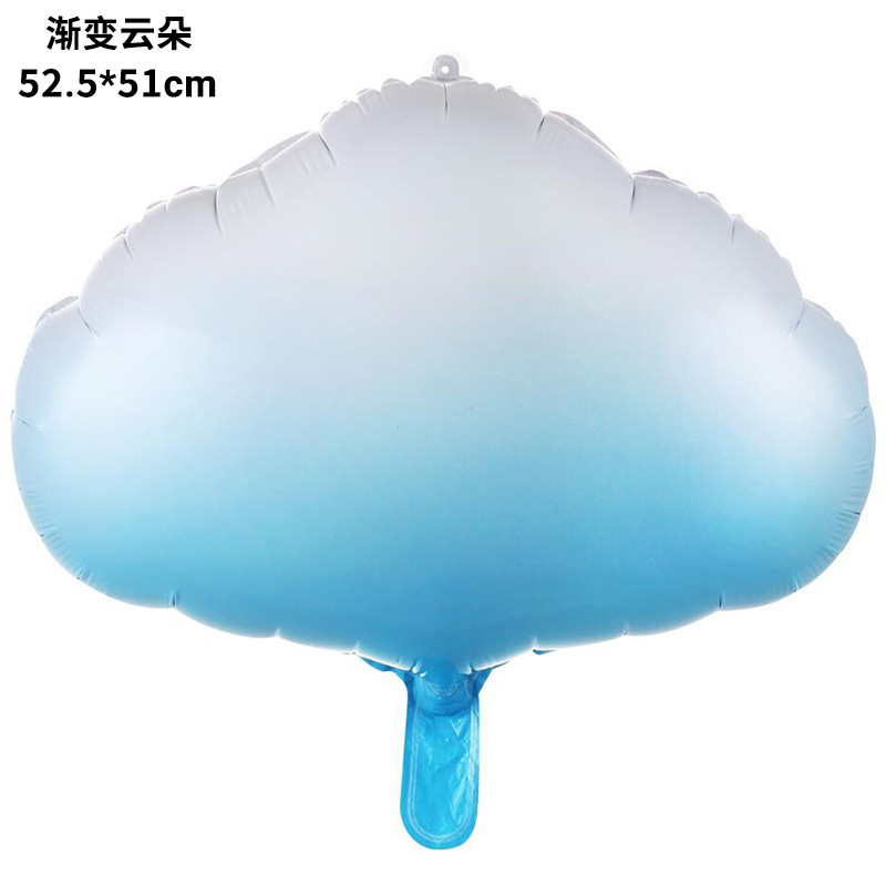 Globo de nube sonriente globo de luna de sol de dibujos animados arco iris decoración de cumpleaños modelo cara sonriente rubor globo de nube blanca