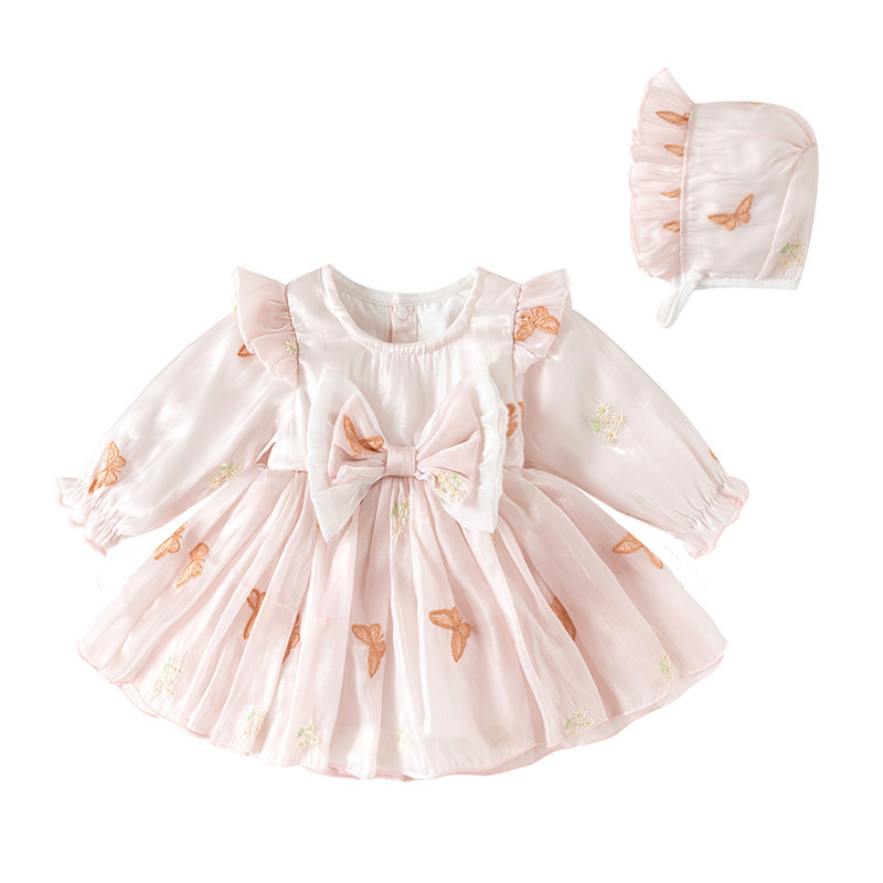 子供服、ベビー満月ミーティングギフト、ベビー1歳ドレス、プリンセスドレス、おしゃれな蝶々女の子のスカート|undefined