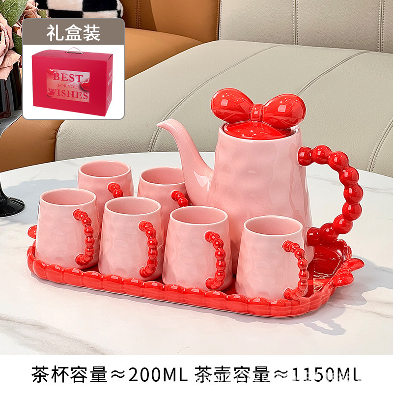 客厅茶几高档陶瓷杯架茶具喝水杯子家用待客水具套装乔迁新居送人|undefined