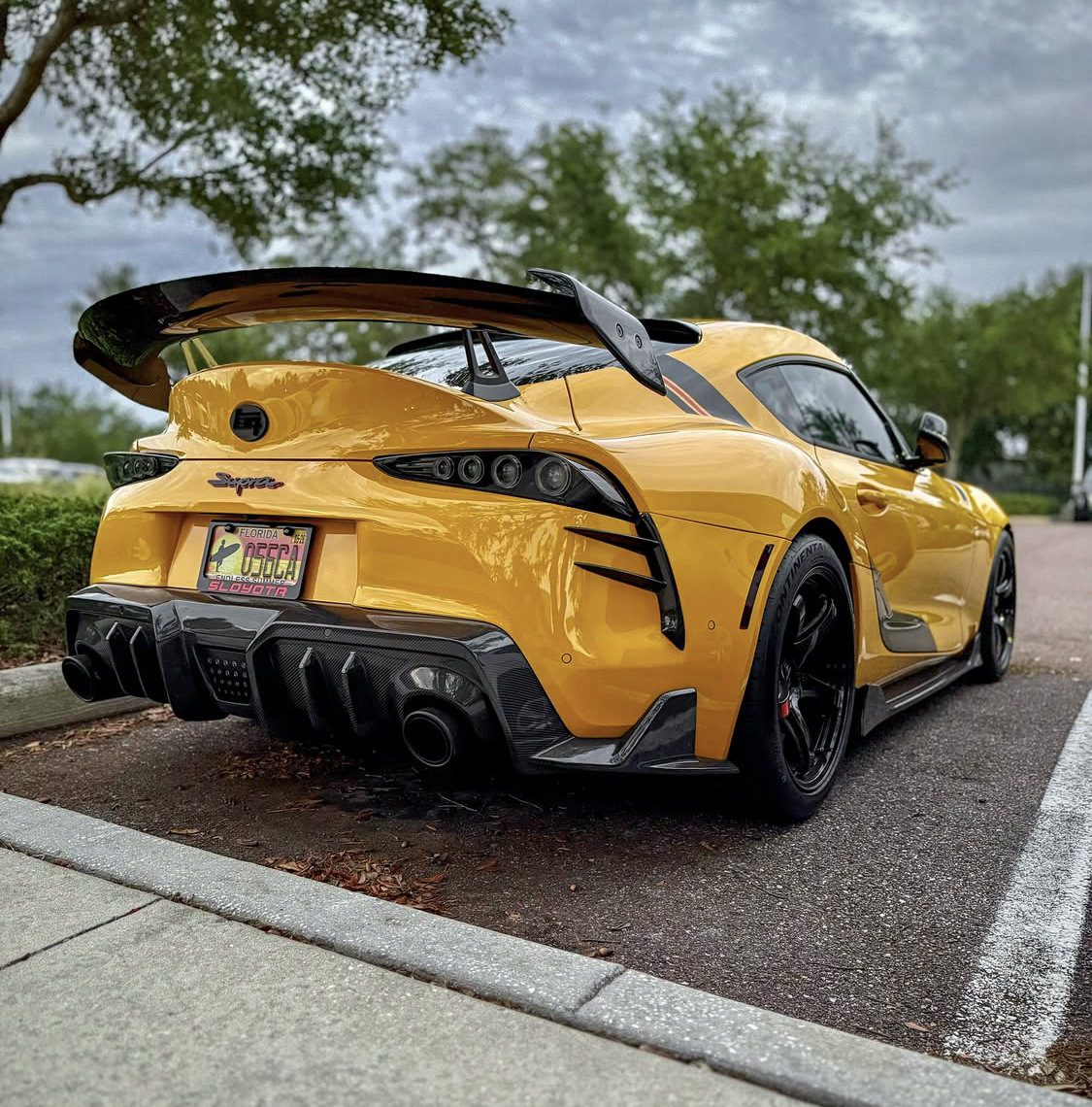 Suitable for Toyota Supra A90 A91 Bumper Modification Ad Style Rear Lip Decoration Dry Carbon Fiber Spoiler