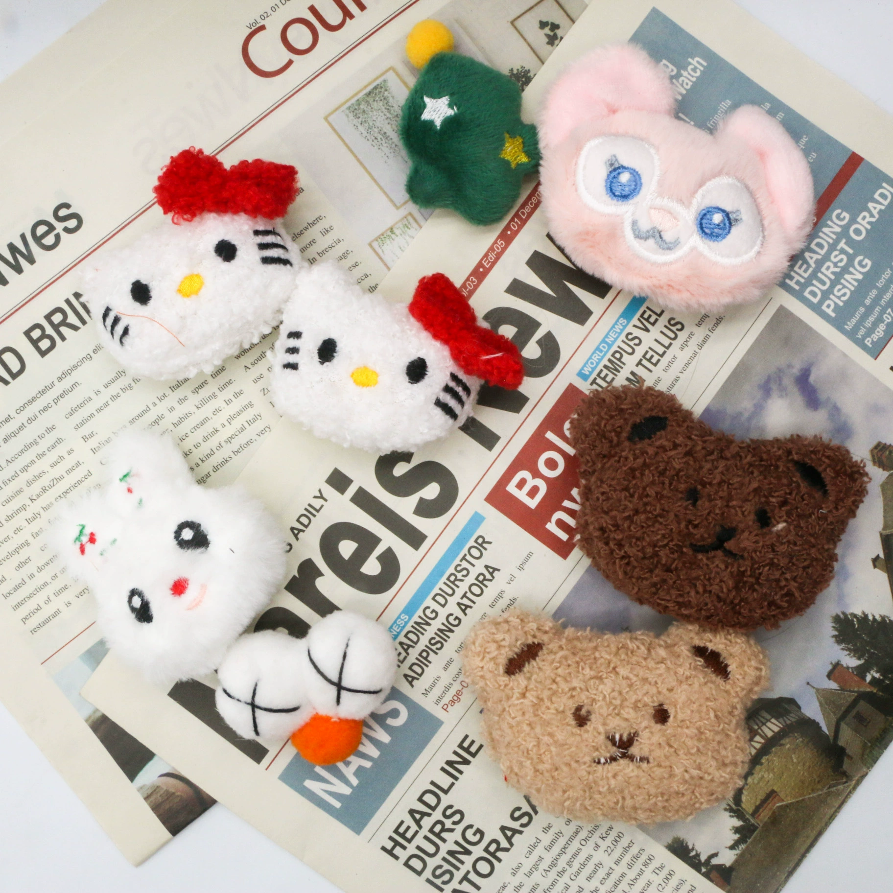 Ручная работа HelloKitty кошка животное оригинальный дизайн кольца для волос шнур заколки для волос, аксессуары для волос, карты для волос, детские подарочные волосы