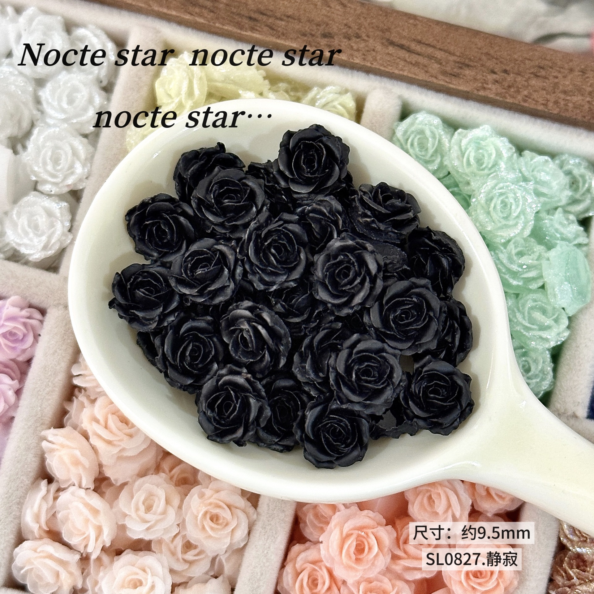 キャンディーカラーの多用途樹脂造花手作り diy 花ビーズアクセサリー材料ハンドブレスレットルースビーズブレスレットアクセサリー