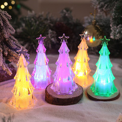 アクリル発光クリスマスツリーナイトライトミニ LED カラフルなグラデーションナイトライトクリスマス小さなギフト卸売