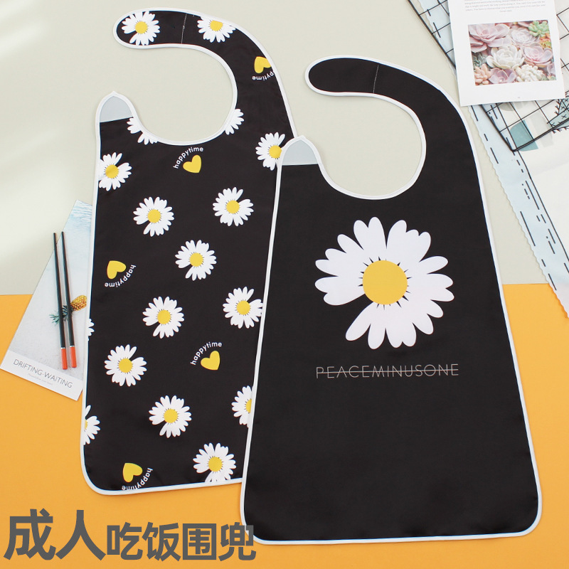 Suministro transfronterizo babero adulto a prueba de aceite a prueba de salpicaduras babero adulto de moda lindo babero olla caliente restaurante invitado delantal impermeable