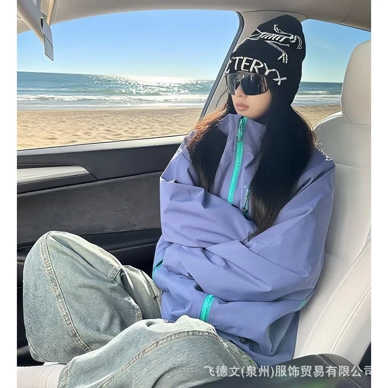 户外运动夹克外套男女同款山野纯色宽松百搭登山服城市通勤上衣|undefined