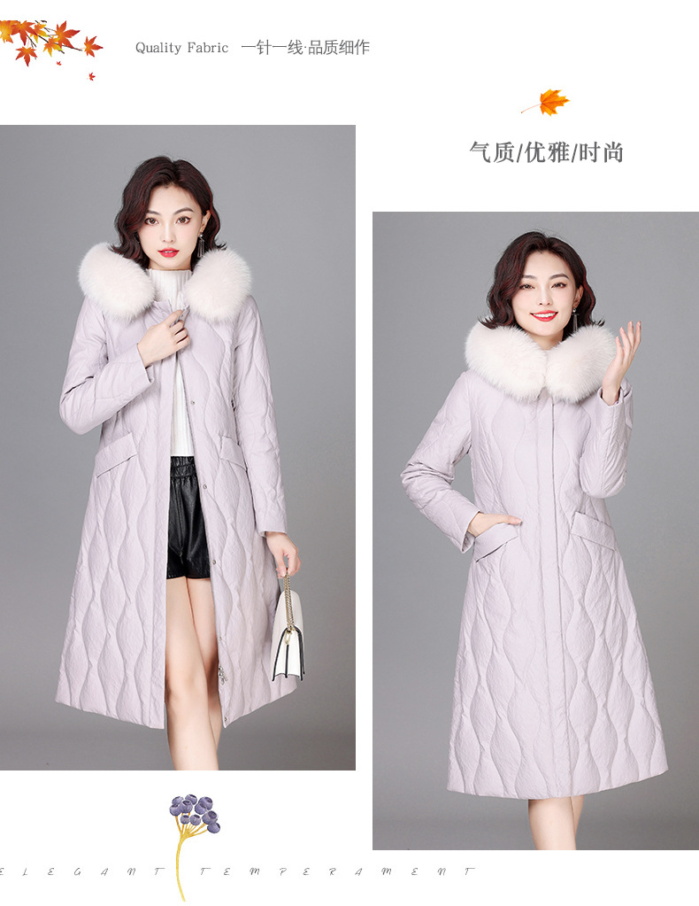 D3671 4860K ÁO DA NỮ HEFTDTH BIG SIZE NGOẠI CỠ DÀI QUÁ GỐI DÀY ẤM THỜI TRANG NỮ DA BÒ G06 SẢN PHẨM MỚI