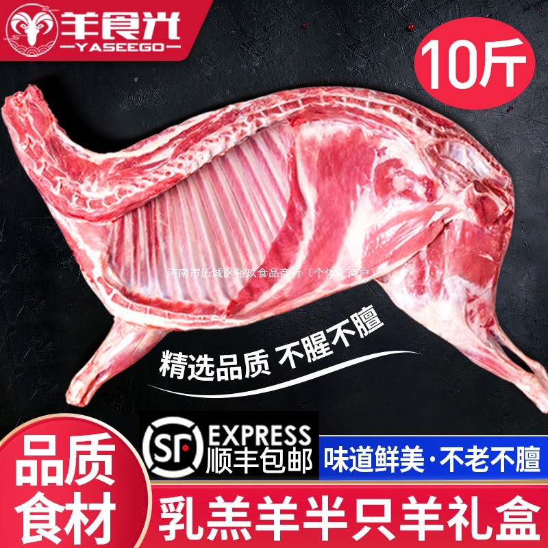 羊肉新鲜半只羊10斤滩羊后腿肉羔羊肋排手把肉羊蝎子食材年货礼盒