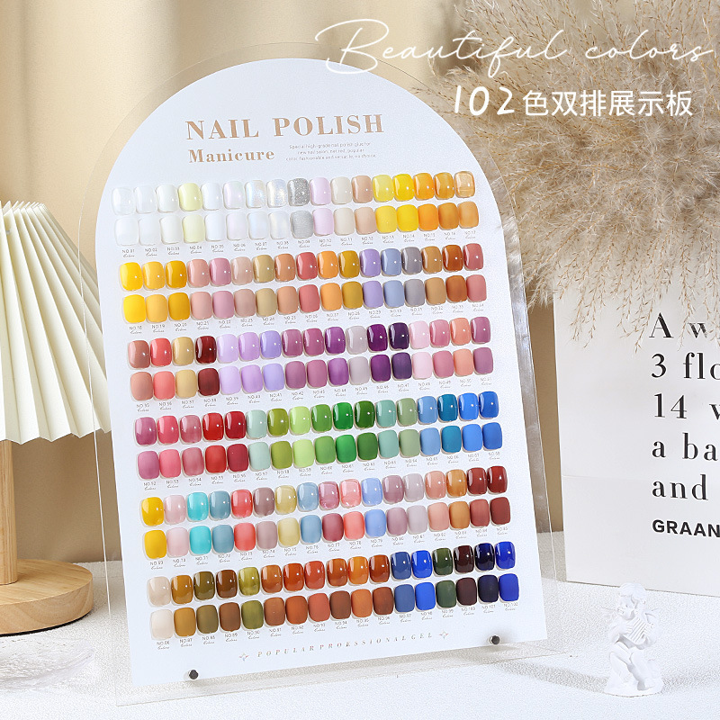 102 Color Internet Celebrity Acrylic Display Board High-end Nail Art Shop Nail Polish Color Display Board Large Standing Album