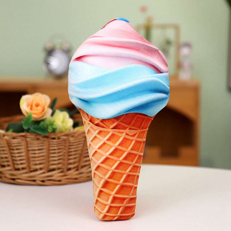 Simulación creativa almohada de helado juguetes de peluche sofá transfronterizo cojín accesorios decoración de la habitación de muestra para niños