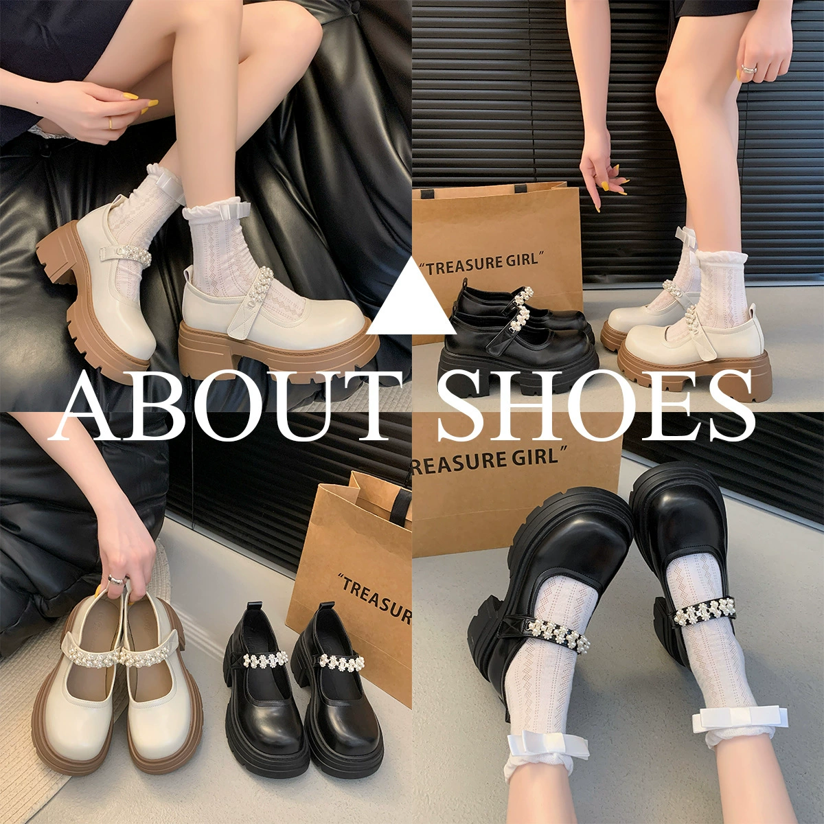 Черные женские туфли Мэри Джейн с внутренним увеличением роста, французский стиль, осень, короткие, массивный каблук, один ремешок, цветочный ромб, элегантные туфли на высоком каблуке.