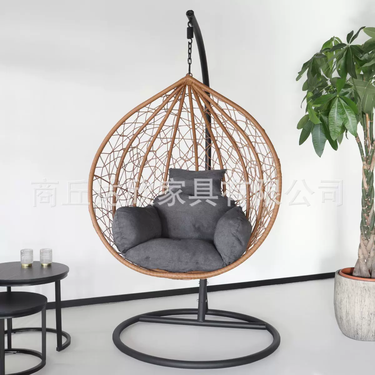 跨境欧美室内时尚吊篮休闲椅镂空鸟巢居家编藤篮筐庭院秋千摇摆椅