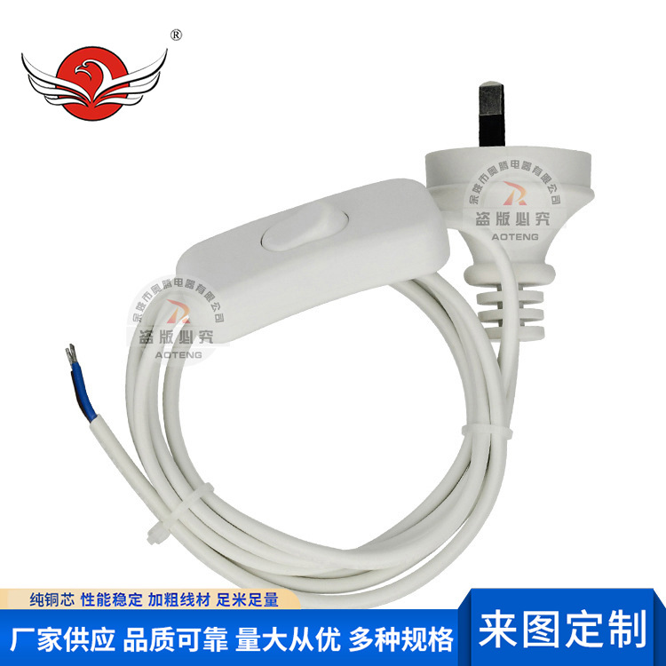 澳规两插电源线带303开关 带开关澳洲电源线 电源线插头线 现货