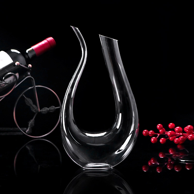 Creative luxurious tall decanter for home use, lead-free crystal wine dispenser