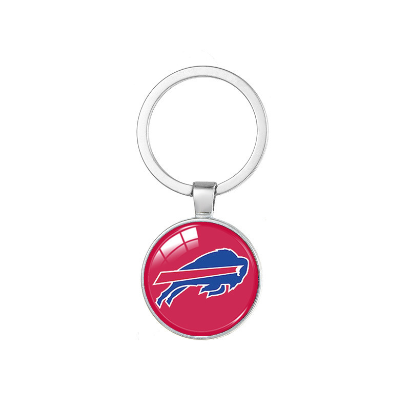 Cross-border Amazon NFL American Football Team logo Time Gem Alloy Keychain Schoolbag Key Pendant Cross-border Amazon NFL American Football Team logo Time Gem Alloy Keychain Schoolbag Key Pendant