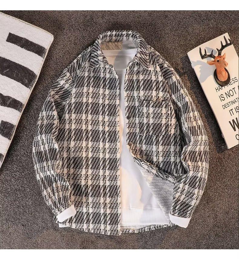 Veste chemise à carreaux pour femme style décontracté chic_voghion.com