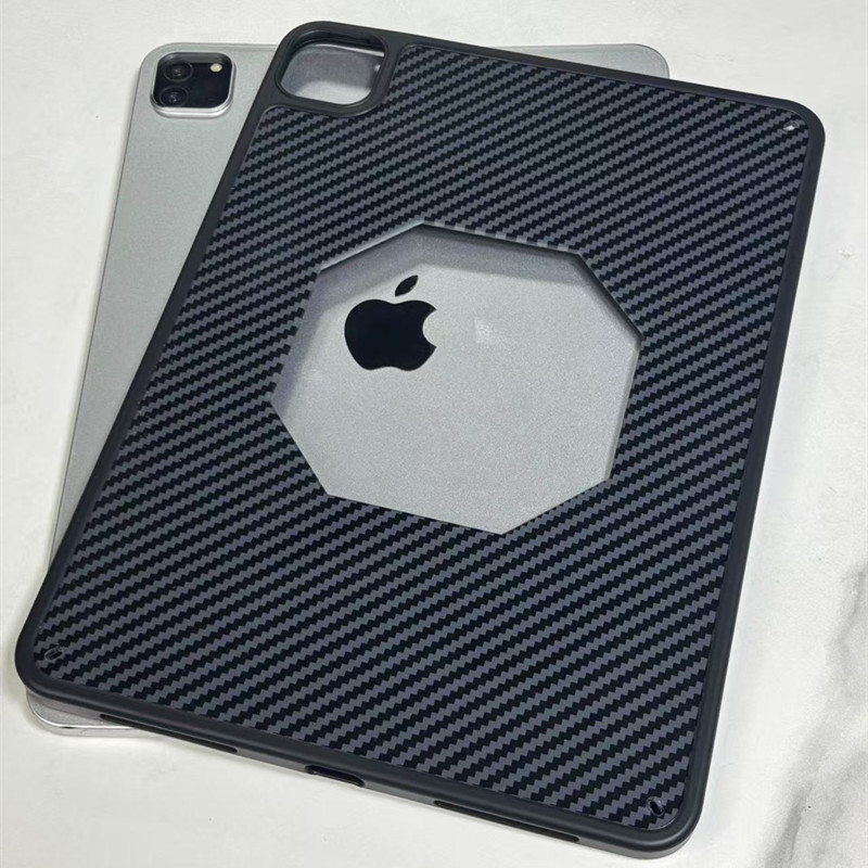 Suitable for iPad Pro11 Protective Case Cooling Air65 Carbon Brazing Texture 10.2 Silicone Mini7/6 Anti-Fall Cover