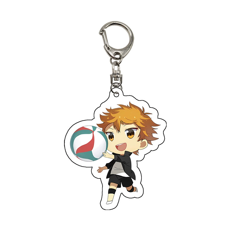 Акриловый брелок (PQ Junior) персонажи Haikyuu!!, 6–6,5 см x 3 мм, кольцо из нержавеющей стали