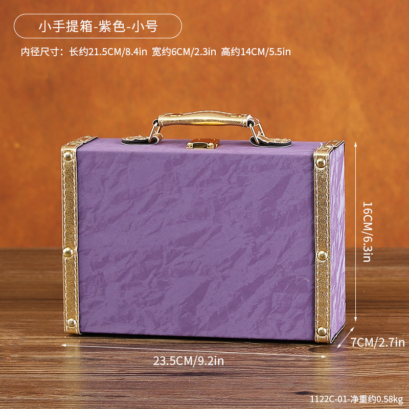 1122C-01 small suitcase-purple-small size