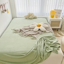 春秋珊瑚绒床单加厚加绒牛奶绒单人宿舍毛毯枕套三件套冬天夏天