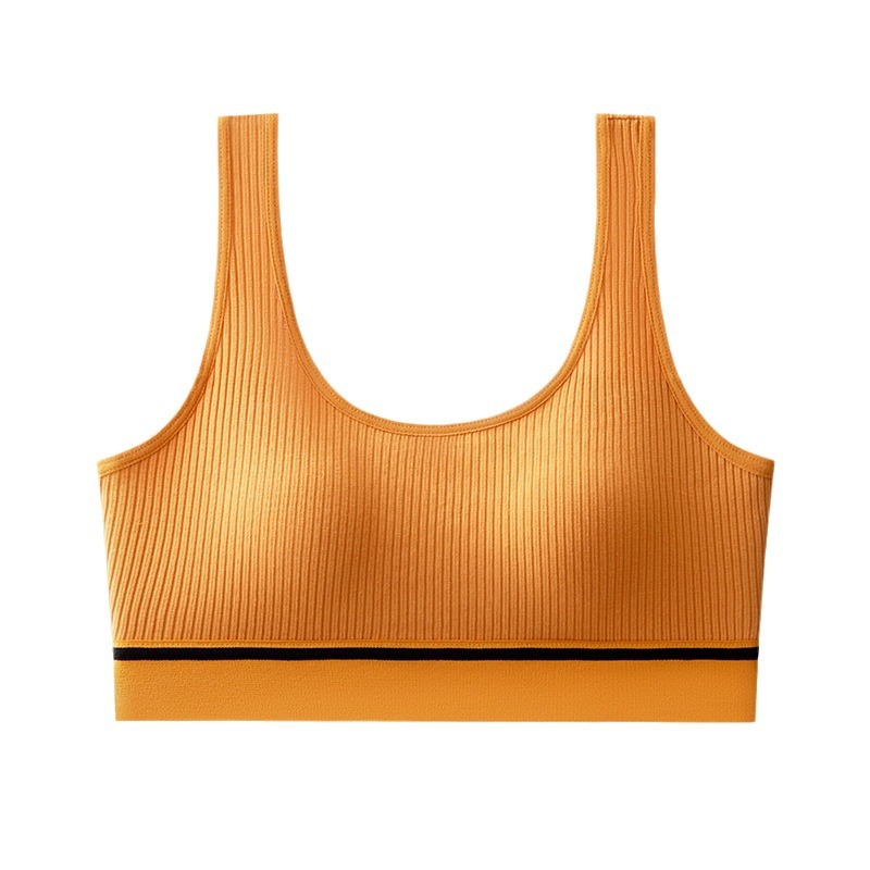 Cross-border belleza de la ropa interior de espalda, sujetador deportivo con rosca de tornillo, absorción de sudor, transpiración, uso exterior con cinturón de algodón para limpiar el pecho