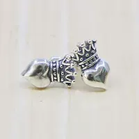 Серьги с короной любви из стерлингового серебра, женские модные уличные персонализированные серьги в стиле ретро, свежие студенческие тайские серебряные модные серьги