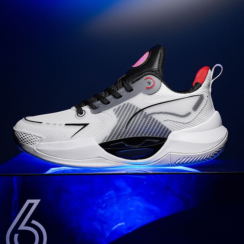 Voice Basketball Shoes Men's Blade 2 Generation Middle Help Cement Floor Practical Sneakers 4 Rebound Student Youth Basketball Shoes