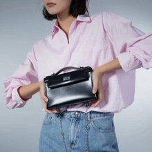 【定制】19cm牛皮手提包猪猪链条包质感单肩斜挎包来图来样定制