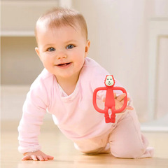 Cross-border hot-selling lion teether infant teething stick baby food grade silicone can be chewed and chewed for fun