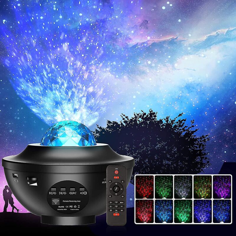 Projection Star Bowl USB Bluetooth Music Rotating Ripple Gypsophila Laser Stage Light Bedroom Atmosphere Night Light