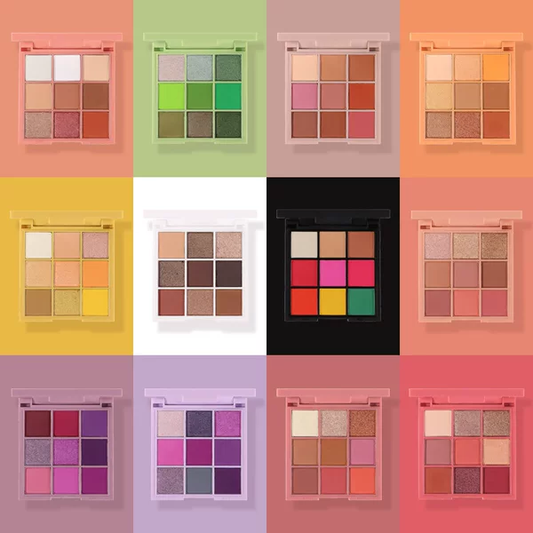 In stock macaron nine-color eyeshadow plate foreign trade 9-Color Eyeshadow in stock Matte Pearlescent glitter any assembly