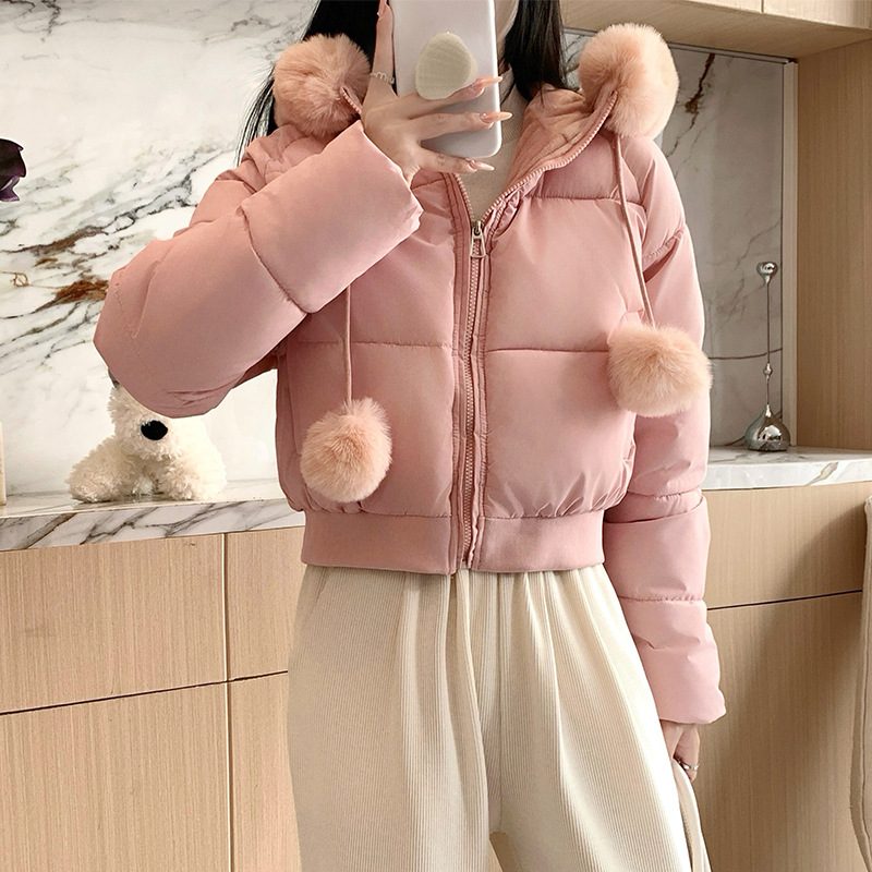 2025冬季新款羽绒棉服女短款小个子加厚棉衣时尚保暖加绒棉袄外套